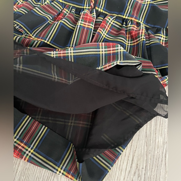 J. CREW plaid ruffle pop over top 4 - Picture 4 of 4